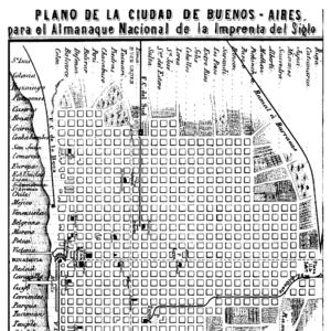 Plano en Almanaque y Guia Comercial de 1870