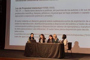 Valeria Semilla, Socorro Giménez Cubillos, Karina Luchetti, Paula Casajús y Giselle Bordoy.