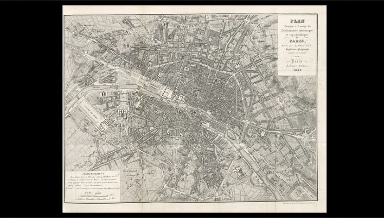 Plano de la ciudad de París de 1938 (archivo Europeana)